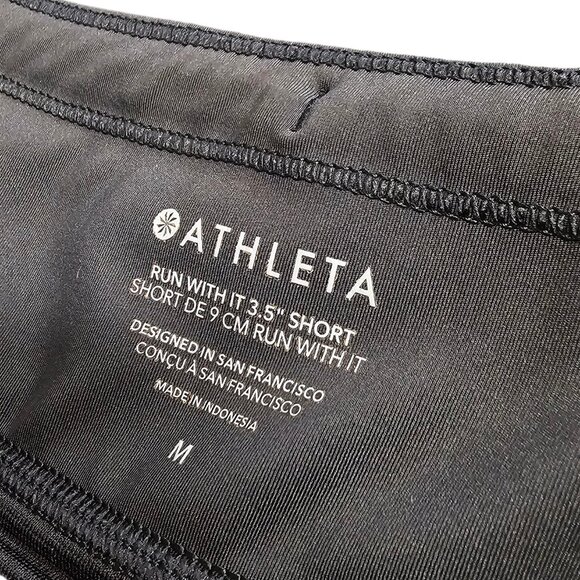 Athleta Womens Run With It Short 3.5", Black, Lined, Running, Athletic, Size M - Picture 5 of 7